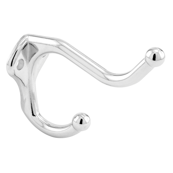 Prime-Line Coat Hook, 3 in. Projection, Cast Zamak Construction, Chrome Plated Finish Single Pack 656-6635
